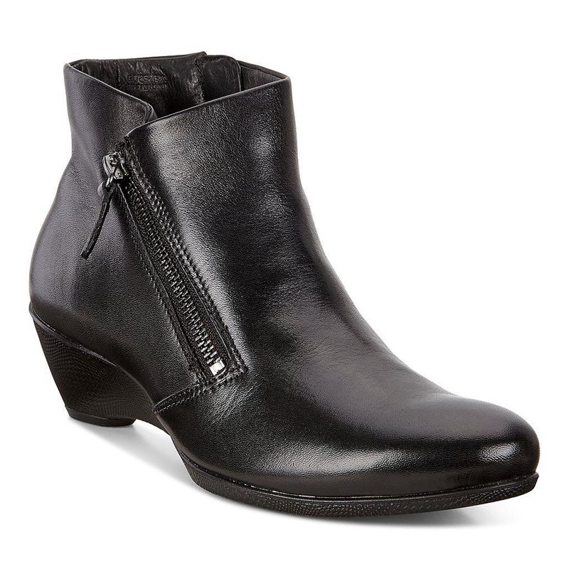 Women Boots Ecco Sculptured 45 W - Ankle Boots Black - India YDBXMV513